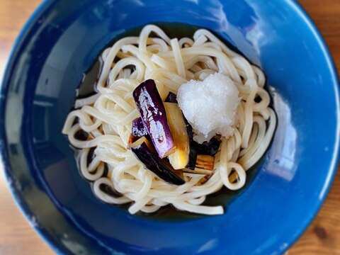 ポン酢と麺つゆで簡単☺️揚げなすおろし冷やしうどん